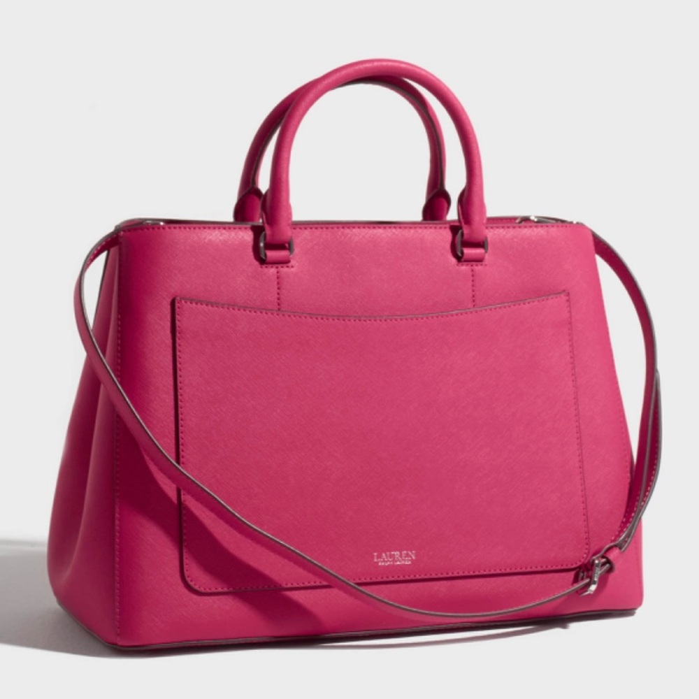 Barely Used Lauren Ralph Lauren Hanna Satchel Bag - Picture 9 of 11
